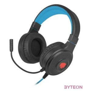 Fury WARHAWK RGB mikrofonos gamer fejhallgató, fekete-kék