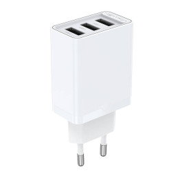 Wall charger 3x USB Vention FEAW0-EU, 2.4A, 12W (white)