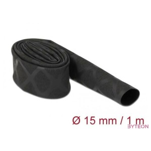 Delock Zsugorcső X-mintás nem csúszós 1 m x 15 mm fekete