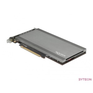 Delock PCI Expresz x16 kártya - 4 x belső NVMe M.2 M-kulcs hűtőbordával és ventilátorral - elágazás