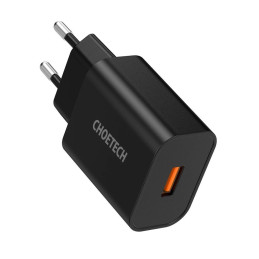 Wall Charger Choetech 18W USB-A (black)