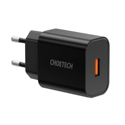 Wall Charger Choetech 18W USB-A (black)