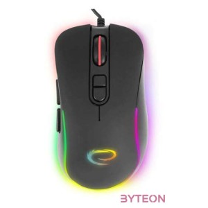 Esperanza Hesperis USB Type-C vezetékes 7D Gamer egér, RGB fekete