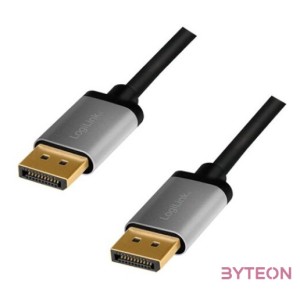 Logilink DisplayPort kábel, DP,M-DP,M, 4K,60 Hz, alu, 2 m