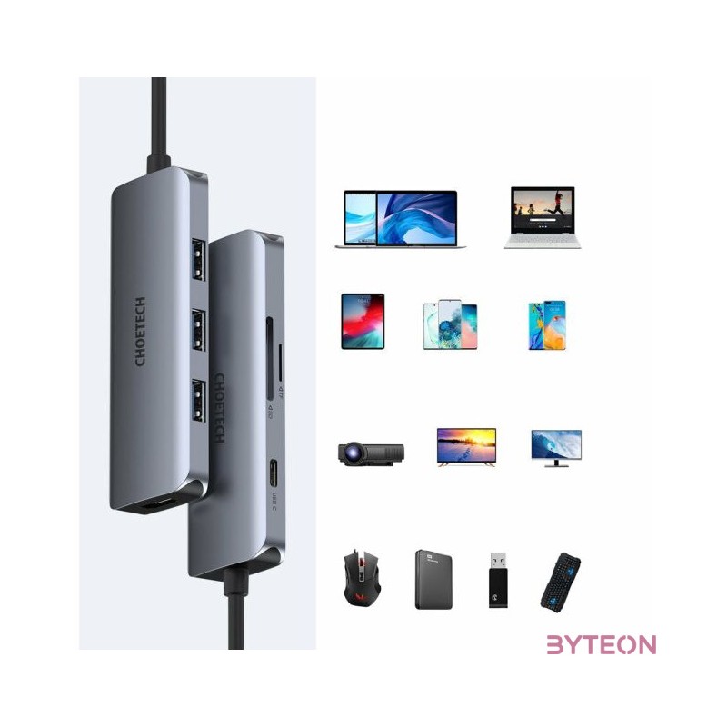 Adapter 7w1 Choetech HUB-M19 USB-C
