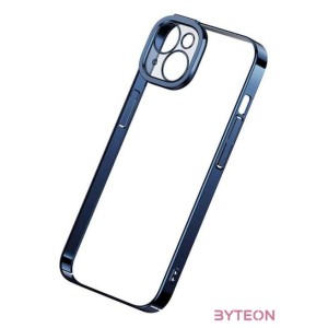 Baseus Glitter iPhone 14 Plus Átlátszó tok és üvegfólia (kék)