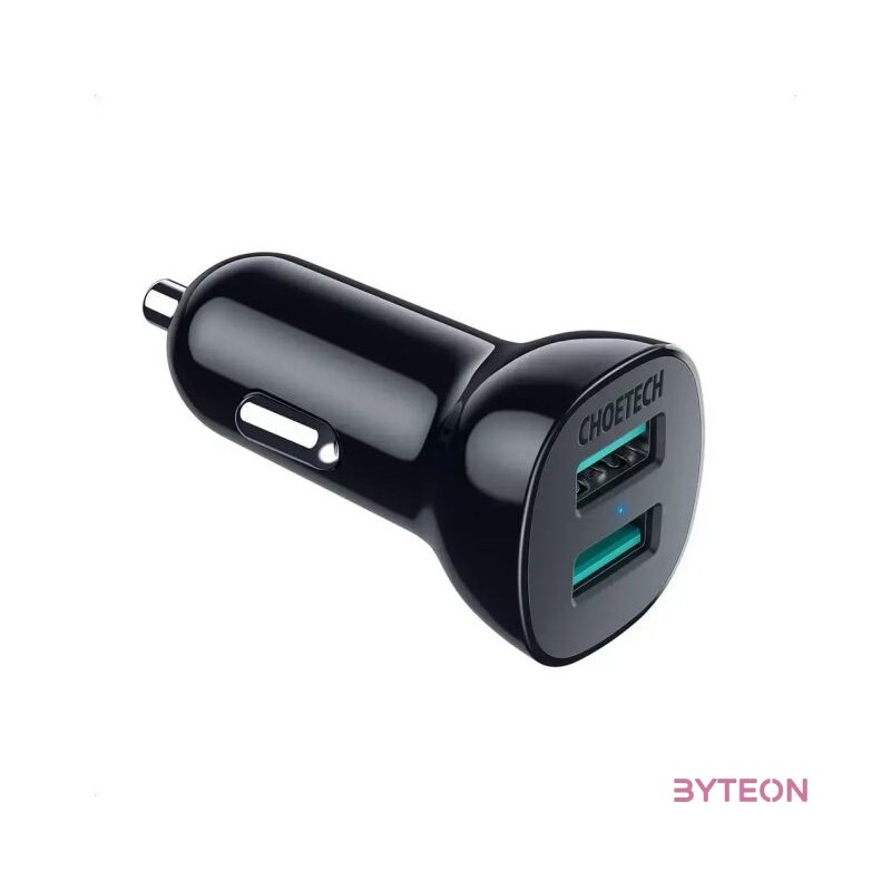 Car Charger 30W QC 3.0 Dual Ports (black)