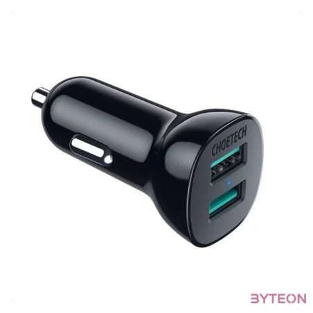 Car Charger 30W QC 3.0 Dual Ports (black)