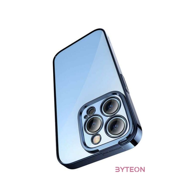 Baseus Glitter iPhone 14 Pro Átlátszó tok és üvegfólia (kék)