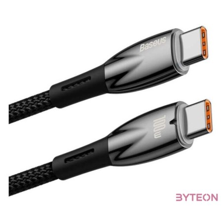 Baseus Glimmer USB-C - USB-C töltőkábel, 100W, 2m (fekete)