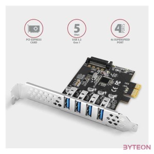 AXAGON PCEU-43RS PCIe Controller 4x SuperSpeed USB