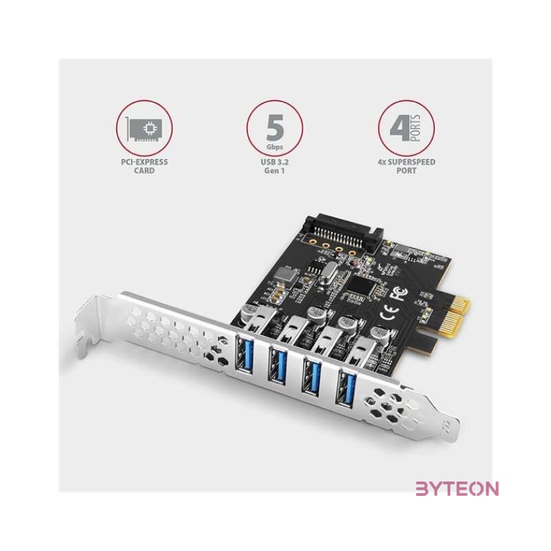 AXAGON PCEU-43RS PCIe Controller 4x SuperSpeed USB
