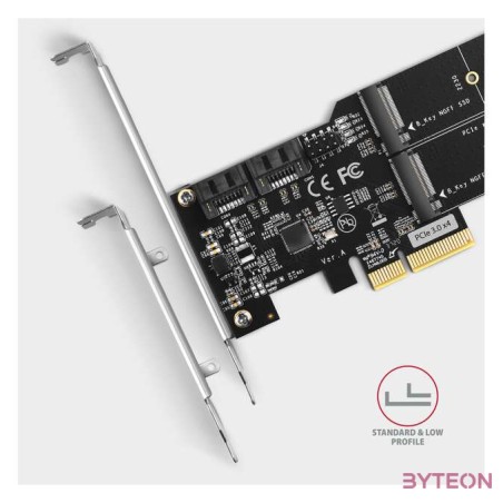 AXAGON PCES-SA4M2 PCIe Controller 2x SATA 6G  2x SATA M.2