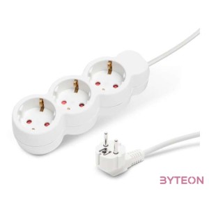 Hálózati elosztó Hosszabbító 1.4m 3-as 10,16A 250V (3 x 1)  Fehér