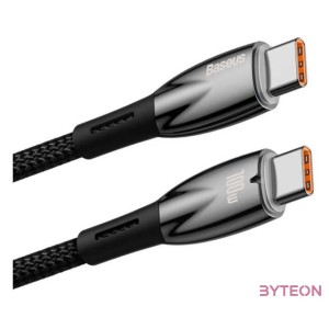 Baseus Glimmer USB-C - USB-C töltőkábel, 100W, 2m (fekete)
