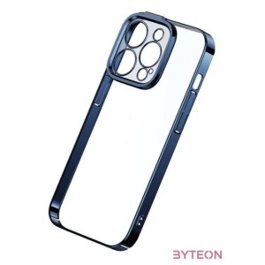 Baseus Glitter iPhone 14 Pro Átlátszó tok és üvegfólia (kék)