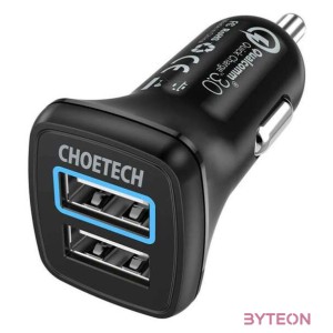 Car Charger 30W QC 3.0 Dual Ports (black)