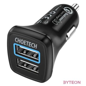 Car Charger 30W QC 3.0 Dual Ports (black)