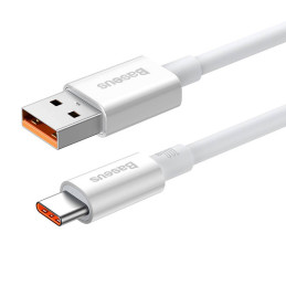 Cable USB do USB-C Baseus Superior 100W 0.25m (white)