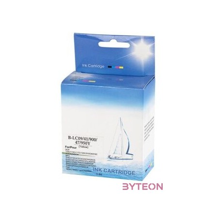 ECO Brother CB09,CB41,CB47,LC900,LC950 utángyártott Yellow tintapatron