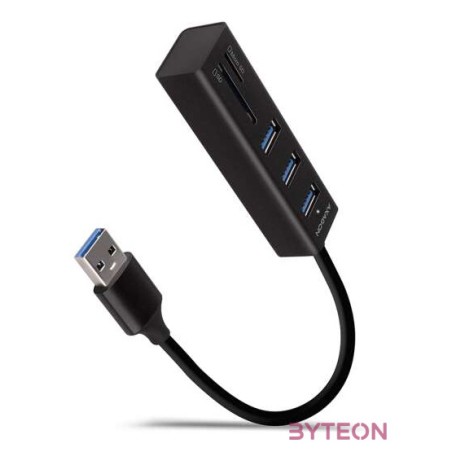 AXAGON HMA-CR3A USB3.2 multiport Hub 3-port  SD,microSD metal