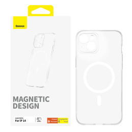 Magnetic Phone Case for iP 14 Baseus OS-Lucent Series (Clear)