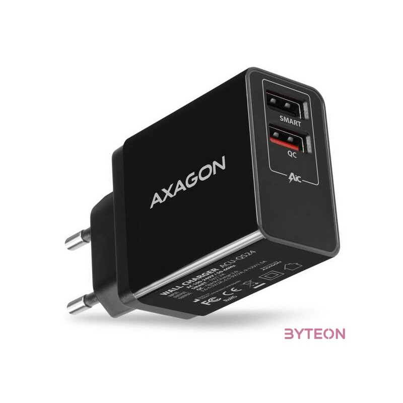 AXAGON ACU-QS24 QC3.0  5V-1.2A Wall Charger Black