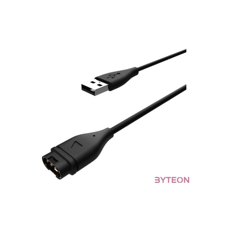 FIXED USB Charging Cable Garmin smartwatch, Fekete