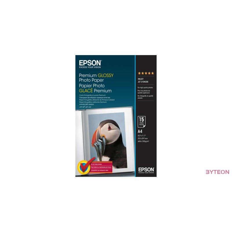 Epson Premium Glossy Photo Paper (A4, 15db)