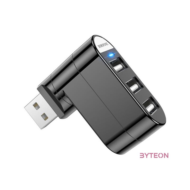 BOROFONE DH3 3-ports Splitter USB-C Hub Black