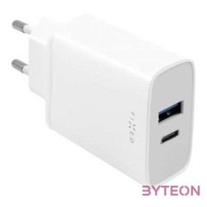FIXED hálózati töltő USB-C és USB kimenettel, PD, 30W, fehér