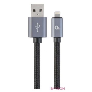 Gembird CCB-mUSB2B-AMLM-6 USB2.0 - Lightning cable 1,8m Black