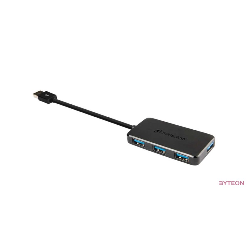 HUB Transcend SuperSpeed 4-port USB HUB [USB3.0] - Fekete