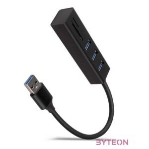 AXAGON HMA-CR3A USB3.2 multiport Hub 3-port  SD,microSD metal