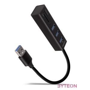 AXAGON HMA-CR3A USB3.2 multiport Hub 3-port  SD,microSD metal