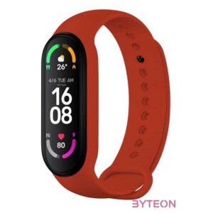 FIXED Szilikon Strap Xiaomi Band 7, Mi Band 6, Mi Band 5, Piros