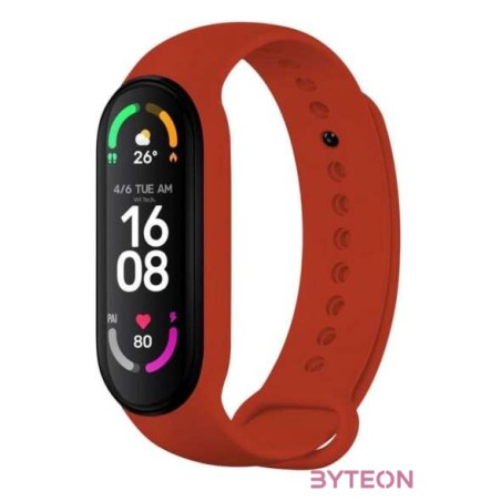 FIXED Szilikon Strap Xiaomi Band 7, Mi Band 6, Mi Band 5, Piros