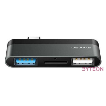 Usams SJ463HUB01 3-port Type-c mini Hub Black