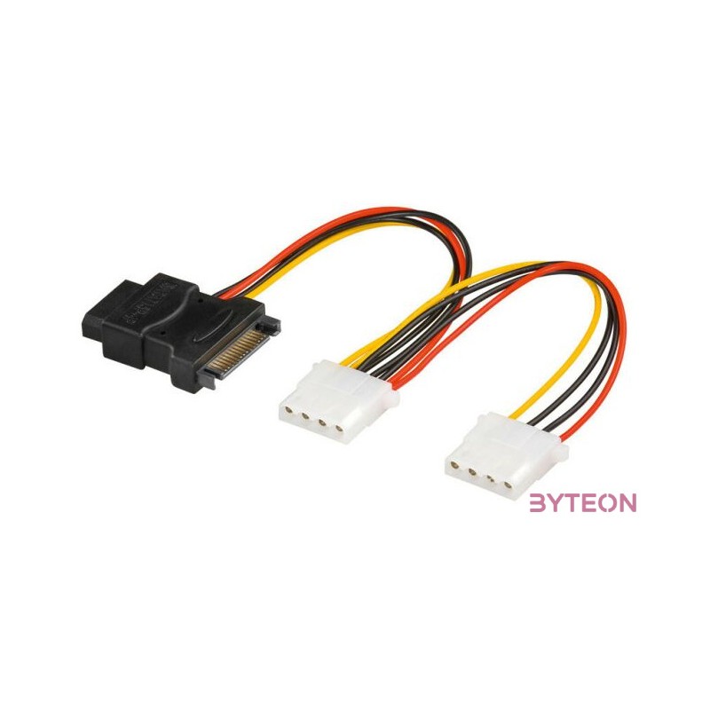 Kolink SATA tápkábel átalakító Sata-3x4pin Female