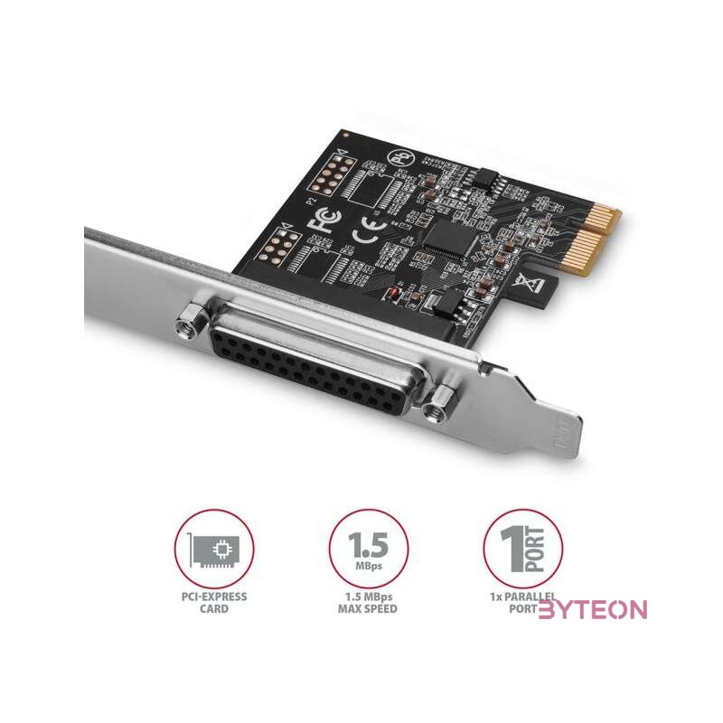 AXAGON PCEA-P1N 1x parallel port adapter w. SP  LP