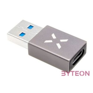 FIXED alumínium USB-C - USB-A adapter szürke