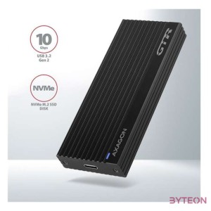 AXAGON EEM2-GTR SuperSpeed USB-C - NVMe M.2 THIN RIB Box Black