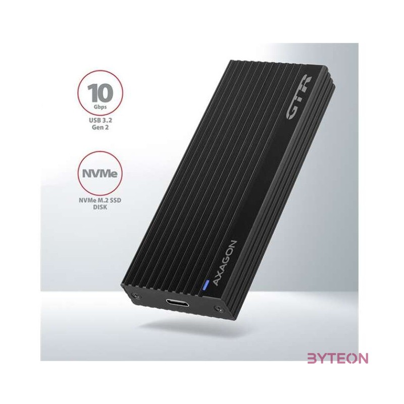 AXAGON EEM2-GTR SuperSpeed USB-C - NVMe M.2 THIN RIB Box Black
