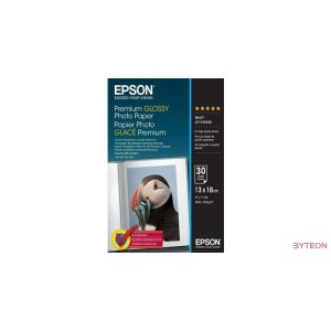 Epson Premium Glossy Photo Paper (13x18cm, 30db)