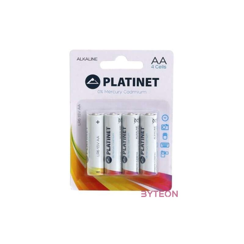 Platinet AA Alkáli Elem 4db,csomag
