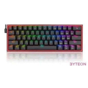 Redragon Fizz Pro black, wired2.4GBT Mechanical Keyboard, RGB, red switch Black HU