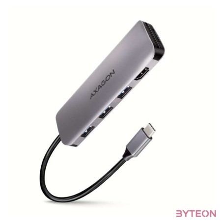 AXAGON HMC-HCR3A SuperSpeed USB-C COMBO 5in1 hub Grey