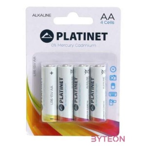 Platinet AA Alkáli Elem 4db,csomag