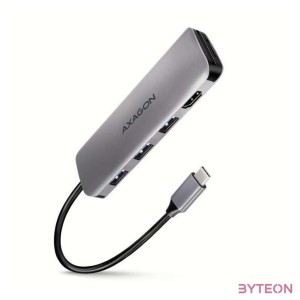 AXAGON HMC-HCR3A SuperSpeed USB-C COMBO 5in1 hub Grey