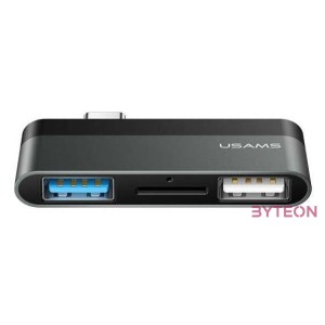 Usams SJ463HUB01 3-port Type-c mini Hub Black
